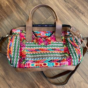 Handmade Huipil & Leather bag